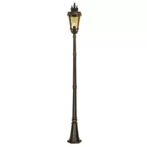 Outdoor IP44 1 Bulb Lamp Post Weathered Bronze LED E27 150W