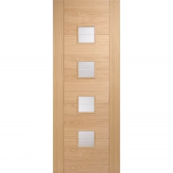 Vancouver Brilliant Cut Internal Glazed Prefinished Oak 4 Lite Door - 762 x 1981mm