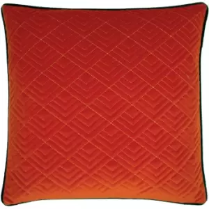 Furn Deco Cushion Cover (One Size) (Rust/Emerald Green)