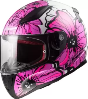 LS2 FF353 Rapid Poppies Helmet, pink, Size L, pink, Size L