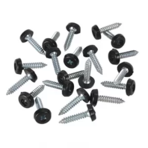 Number Plate Screw Plastic Enclosed Head 4.8 X 24MM Black Pack of 50