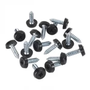 Number Plate Screw Plastic Enclosed Head 4.8 X 18MM Black Pack of 50