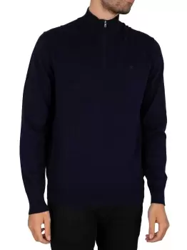 Cotton Silk Half Zip Sweatshirt