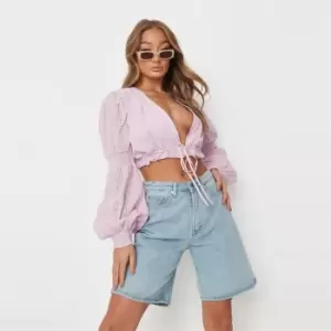 Missguided Tall Brodie Top - Purple