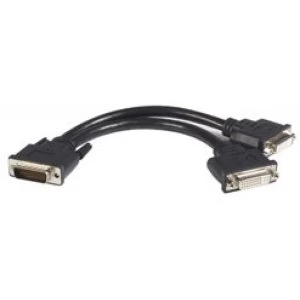 StarTech 8" LFH 59 Male to Dual Female DVI I DMS 59 Cable