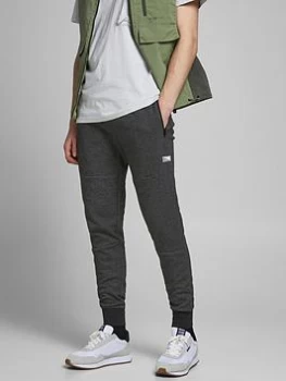 Jack & Jones Skinny Fit Technical Joggers, Dark Grey Melange Size M Men