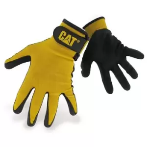 Caterpillar 17416 Nitrile Coated Nylon Shell Gloves / Mens Gloves / Gloves (Medium) (Black) - Black