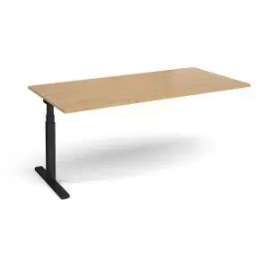 Elev8 Touch boardroom table add on unit 2000mm x 1000mm - Black frame