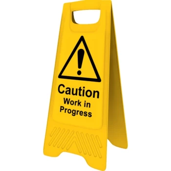 Work in Progress A-Frame Caution Sign - 300 X 620MM