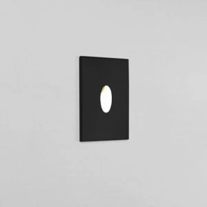 LED 1 Light Outdoor Recessed Marker Wall Light Black IP65