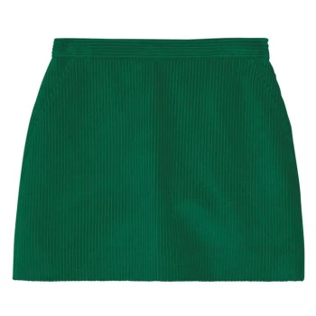 Jack Wills Mae A Line Corduroy Mini Skirt - Green