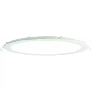 Loops - Ultra Slim Round Flush Ceiling Light 24W Cool White LED 4000k Corridor Lamp