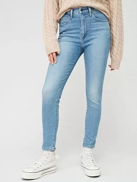 Retro High Skinny Jeans - Blue