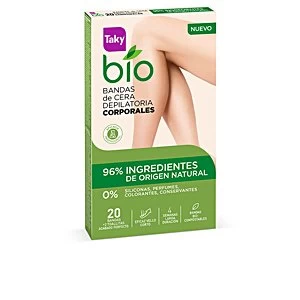 BIO NATURAL 0% bandas de cera corporales depilatorias 20 uds