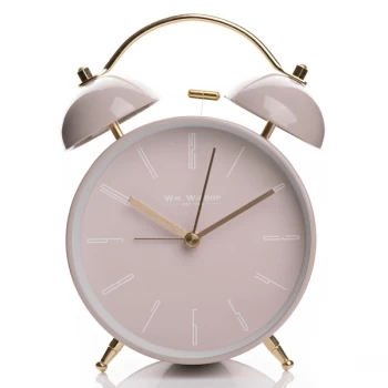 Wm. Widdop Double Bell Alarm Clock - Pink