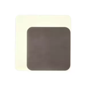 Magnetic Base Wall Lamp, 12W LED 3000K 498lm, 15, 19cm Square Right Offset, Coffee, Acrylic Frosted Diffuser - Luminosa Lighting