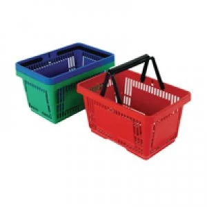 Slingsby Plastic Shopping Basket Red Pack of 12. 370768.