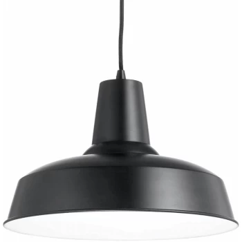 Ideal Lux Lighting - Ideal Lux Moby - 1 Light Dome Ceiling Pendant Black, E27