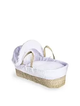 Clair De Lune Marshmallow Palm Moses Basket - White