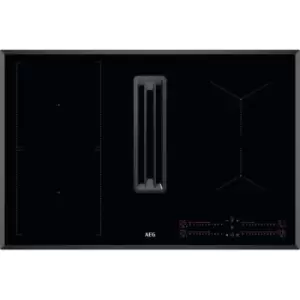 AEG 6000 SERIES INDUCTION EXTRACTOR HOB CDE84543FB 78cm Induction Hob - Black