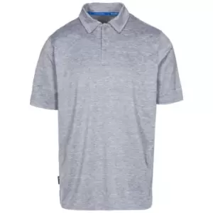 Trespass Mens Monocle Quick Dry Polo Top (XXS) (Grey Marl)