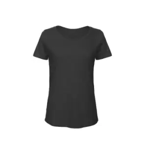 B&C Womens/Ladies Favourite Organic Cotton Slub T-Shirt (2XL) (Chic Black)