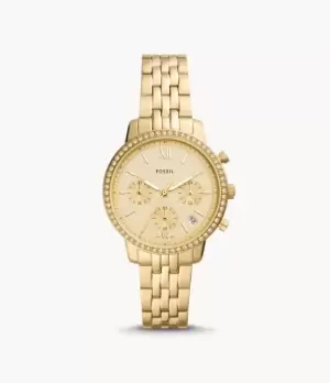 Fossil Women Neutra Chronograph Gold-Tone Stainless Steel Watch