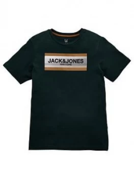 Jack & Jones Junior Boys Core Short Sleeve T-Shirt - Darkest Spruce, Size 12 Years