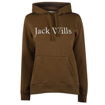 Jack Wills Heritage Logo Hoodie - Olive