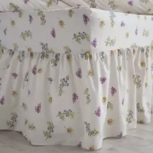 Belledorm Delphine Fitted Valance (Single) (White)