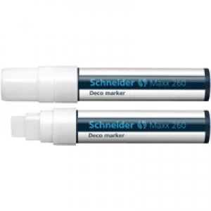 Schneider Maxx 260 Liquid Chalk Chisel Tip Marker 2-15mm White