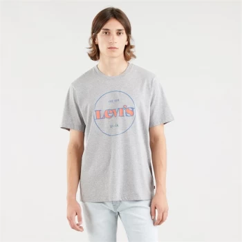 Levis Vintage Circle Logo T-Shirt - Mid Grey Hthr