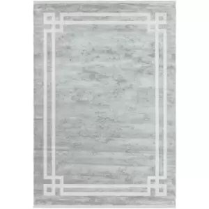 Olympia OL01 Grey Pearl Border 120cm x 170cm Rectangle