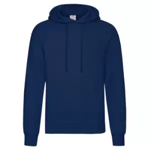 Fruit Of The Loom Mens Hooded Sweatshirt / Hoodie (S) (Navy)