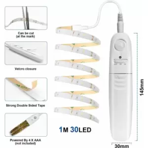 Extrastar UK - 1.7W LED Infrared Sensing Strip Light, 1M, Blue