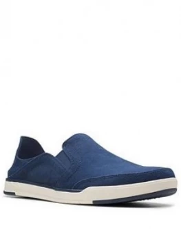 Clarks Step Isle Row Slip On Shoes - Navy