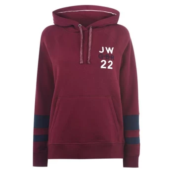 Jack Wills Hazelmere Back Graphic Logo Hoodie - Damson