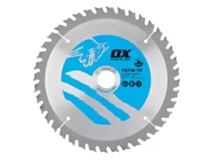 OX Tools OX-TCTW-TF-1652040 Wood Cutting Thin Kerf Circular Saw Blade 165mm x 20 x 40T ATB