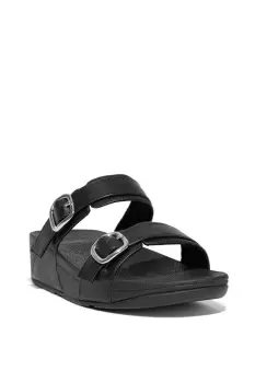 Lulu Adjustable Leather Slides