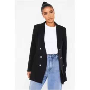 I Saw It First Black Longline Military Blazer - Black