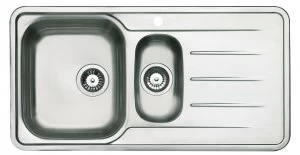 Wickes Modo 1.5 Bowl Kitchen Steel Sink and Drainer