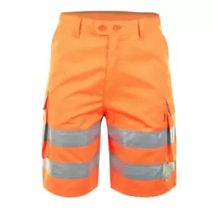 Rail Spec Clothing Orange HIVIZ SHORTS 46