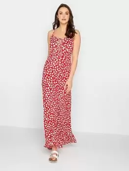 Long Tall Sally Long Tall Sally Strappy Tie Front Dress Red Markings, Red, Size 12, Women