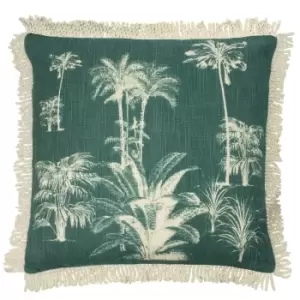 Paoletti Ecuador Cushion Cover (One Size) (Emerald Green/Natural)