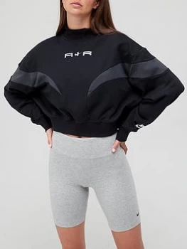 Nike Air NSW Mock Long Sleeve Top - Black Size M Women