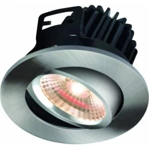 KnightsBridge FireKnight Tilt 7W IP20 LED Downlight With Brushed Chrome Bezel - Warm White