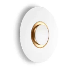 Grok LED Indoor Wall Light White, Brass