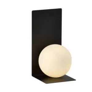 Form Black Globe Rectangle Wall Lamp with White Glass Shades, 1x E14