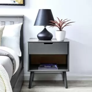 Alma Grey Modern Bedside Table