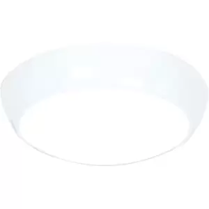 Round IP65 Bulkhead Light - 16W Cool White LED - 325mm Diameter - White